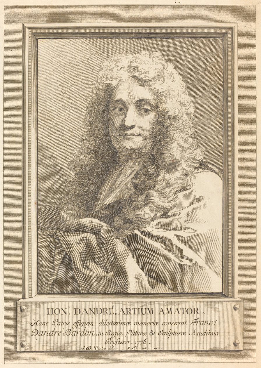 Portret van de vader van de kunstenaar door Michel François Dandré Bardon after Jean Baptiste Van Loo