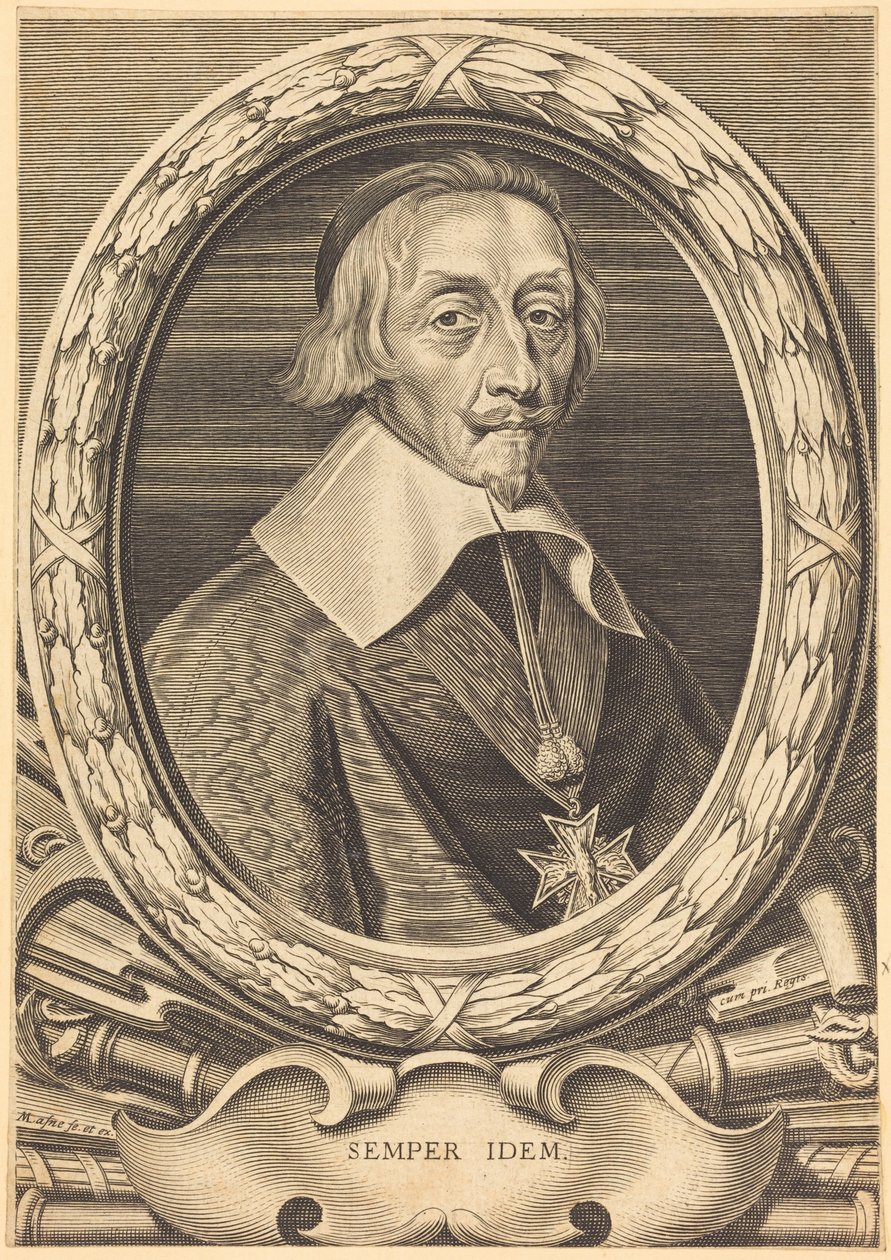 Armand Jean du Plessis, kardinaal Richelieu door Michel Lasne
