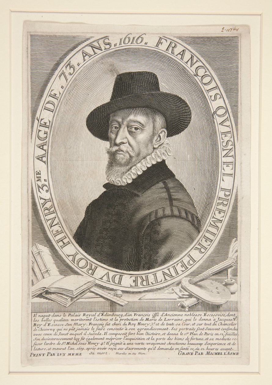 Francois Quesnel (1543-1619), op 73-jarige leeftijd door Michel Lasne