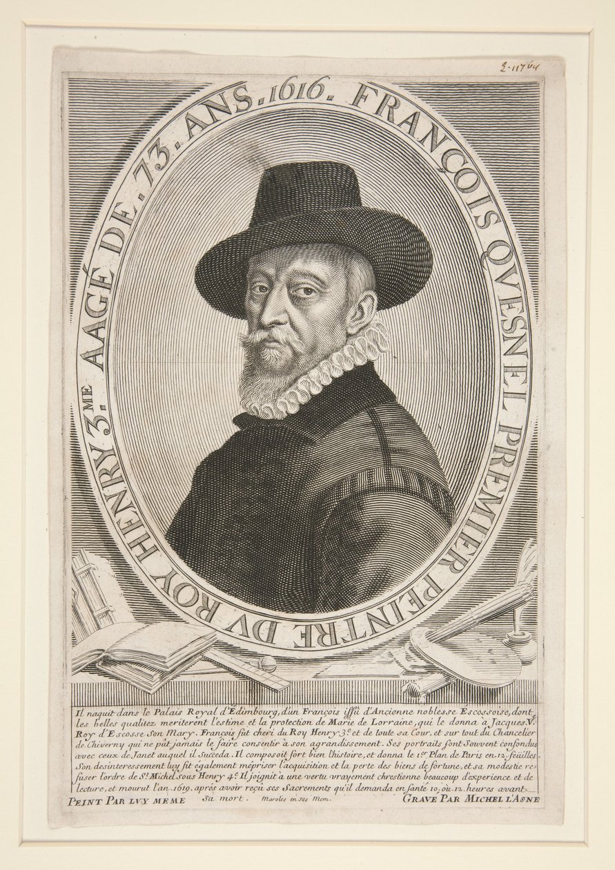 François Quesnel (1543-1619), op 73-jarige leeftijd door Michel Lasne