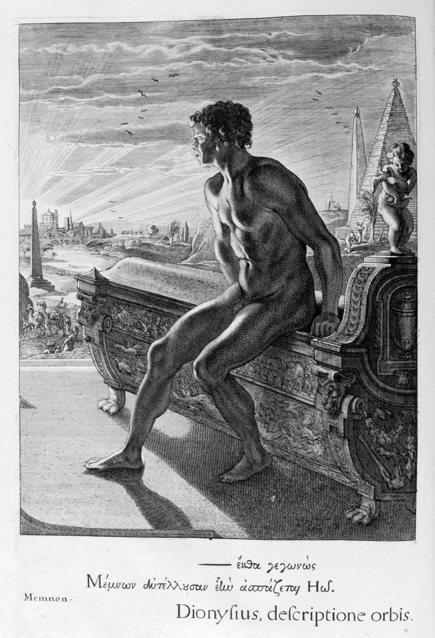 Standbeeld van Memnon, 1655 door Michel de Marolles