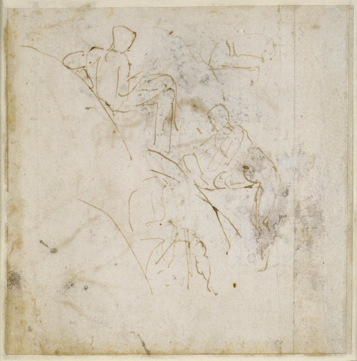 Figurenstudie, ca. 1511 door Michelangelo Buonarroti