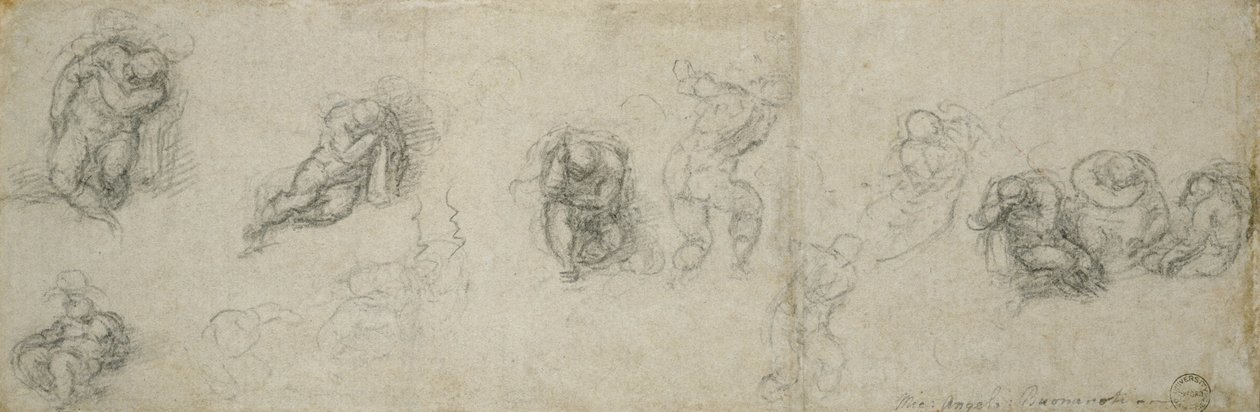 Studie van apostelen door Michelangelo Buonarroti