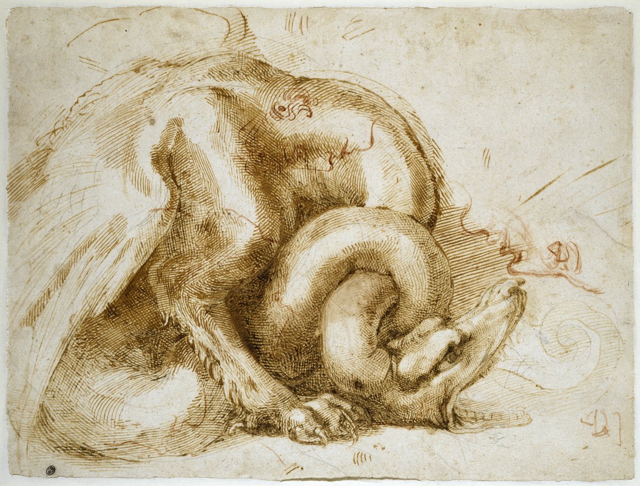 Studie van een Gevleugeld Monster, ca.1525 door Michelangelo Buonarroti