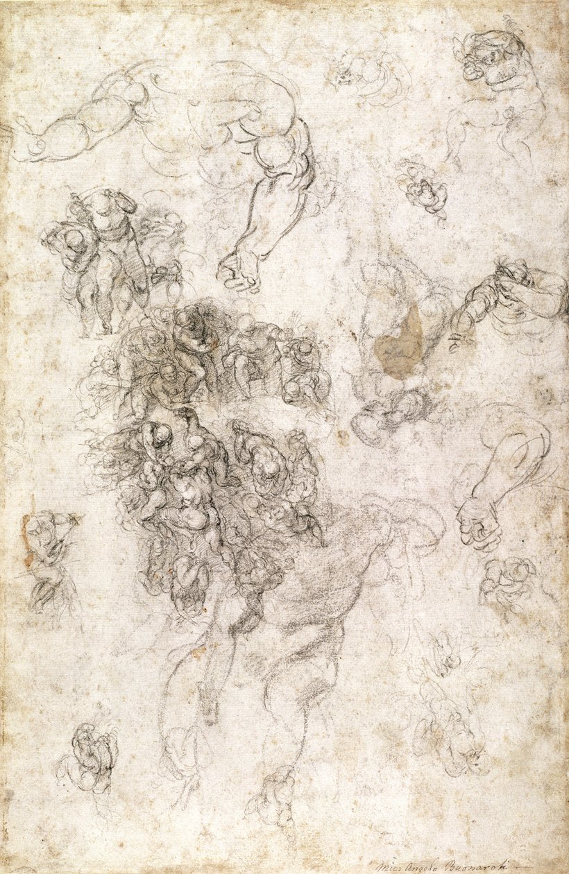 Studie van figuren voor 