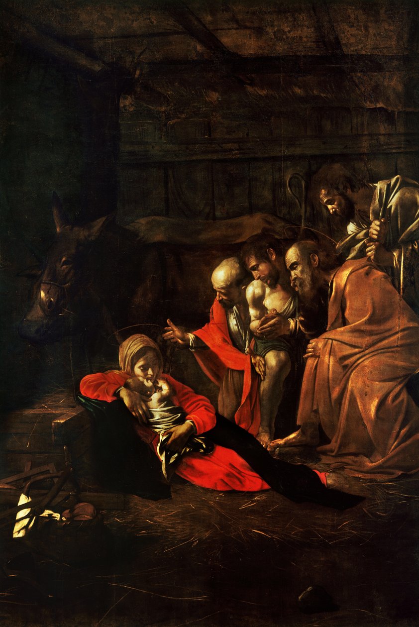 Aanbidding van de Herders door Michelangelo Merisi Caravaggio
