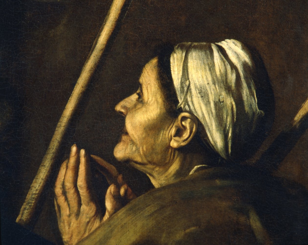 Detail (Madonna van Loreto, c.1606) door Michelangelo Merisi Caravaggio