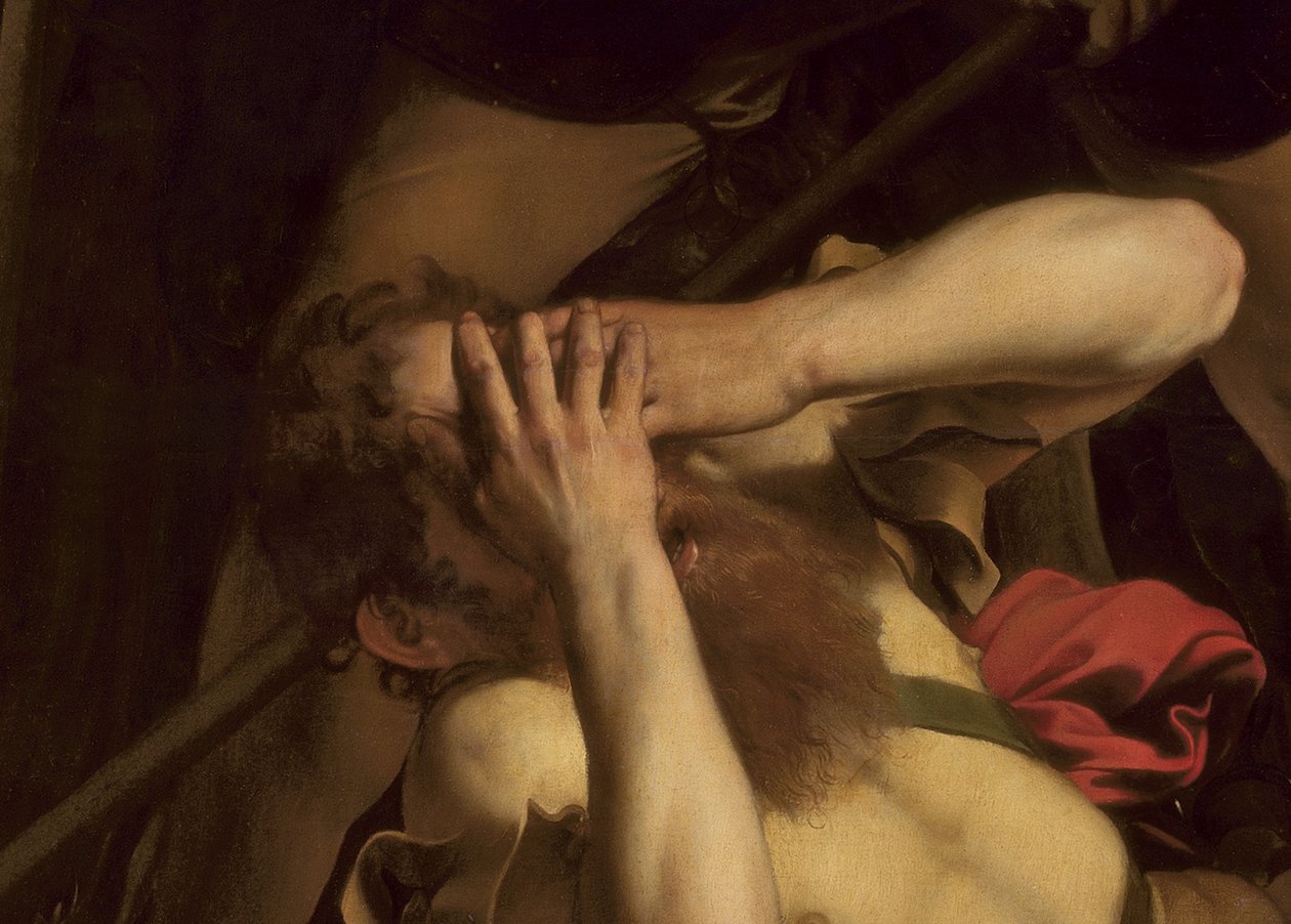 De Bekering van St. Paulus (detail) door Michelangelo Merisi Caravaggio