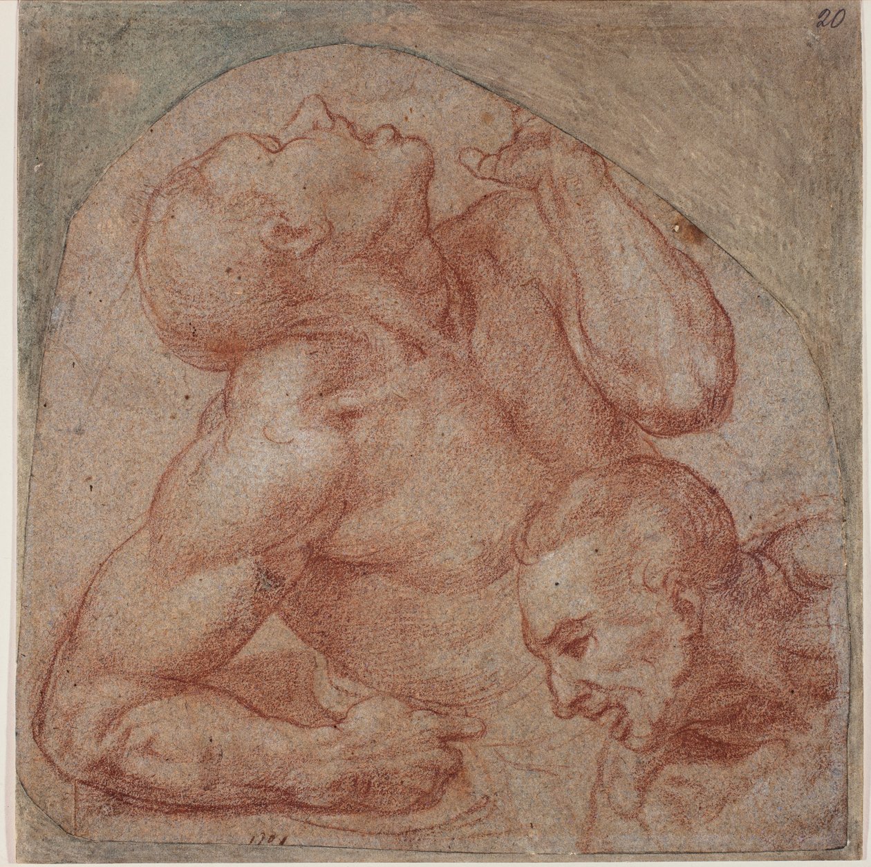 Kopie van het Laatste Oordeel door Michelangelo (after) Buonarroti