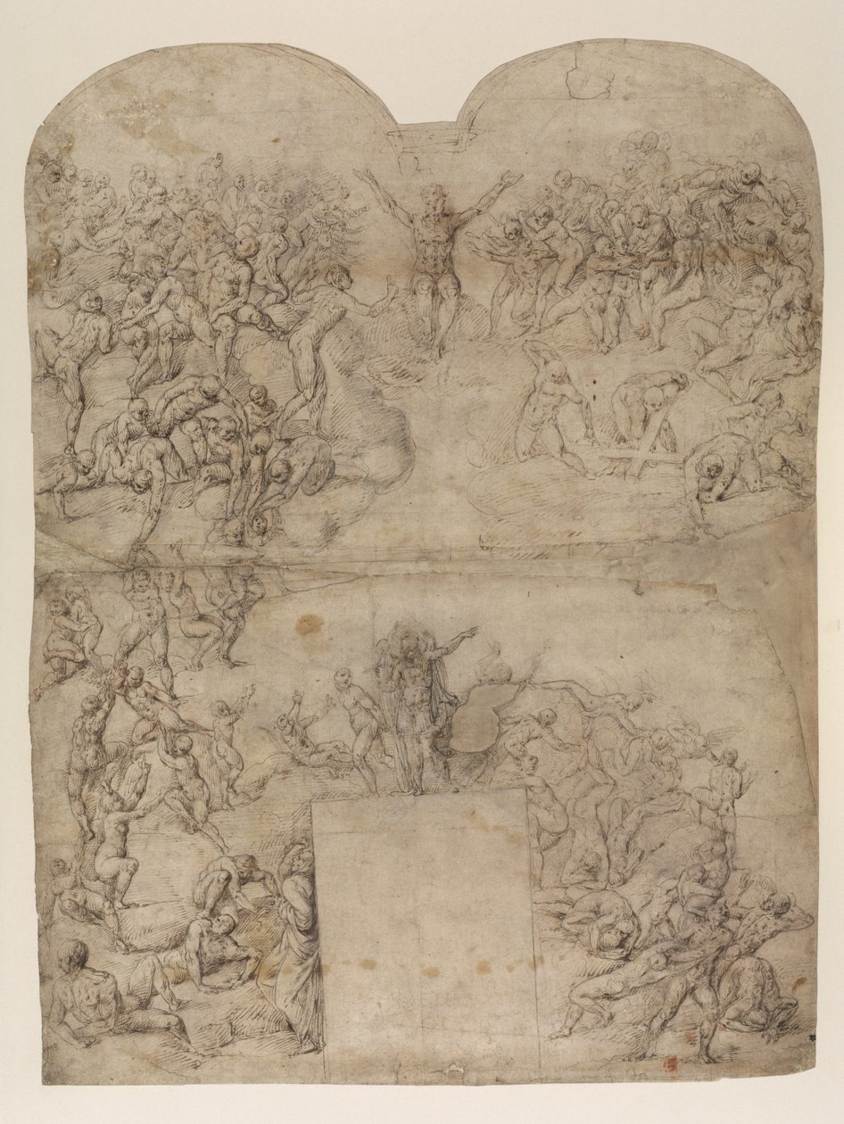 Laatste Oordeel (naar Michelangelo) (recto) door Michelangelo (after) Buonarroti