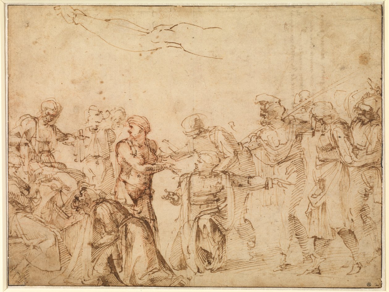 Christus voor Pilatus door Michelangelo Buonarroti