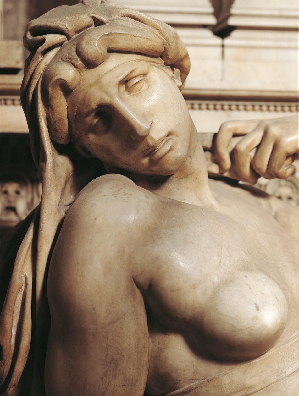 Dageraad (Aurora), detail van het graf van Lorenzo de
