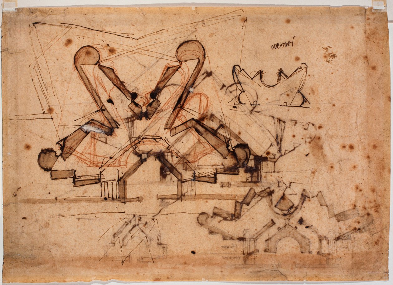 Ontwerp voor de Porta al Prato door Michelangelo Buonarroti