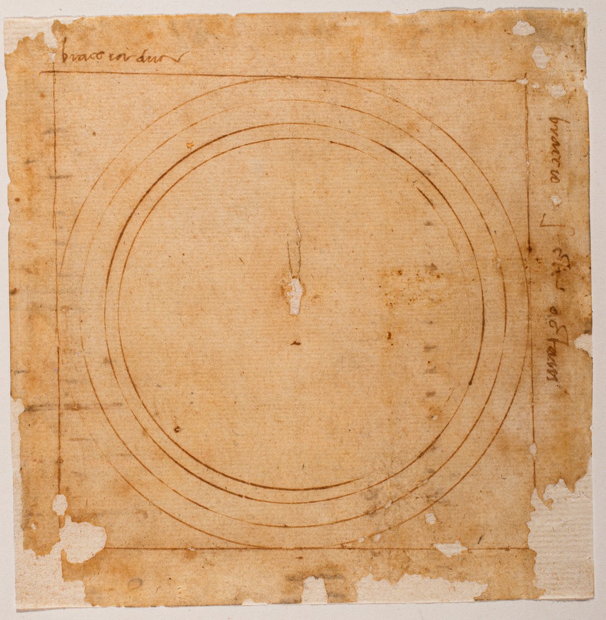Schetsen voor de koepel van Santa Maria del Fiore door Michelangelo Buonarroti