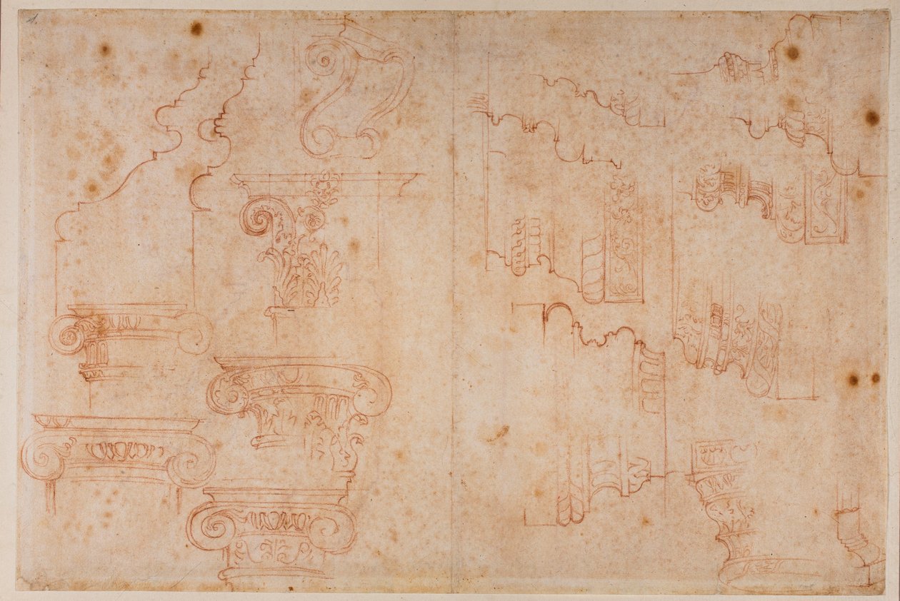 Studies van Romeinse monumenten door Michelangelo Buonarroti