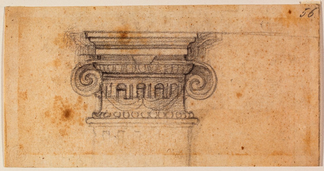 Studio per una figura seduta, XVI secolo door Michelangelo Buonarroti