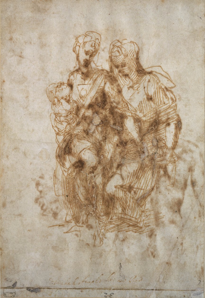 Studie van St. Anne, naar Leonardo Da Vinci