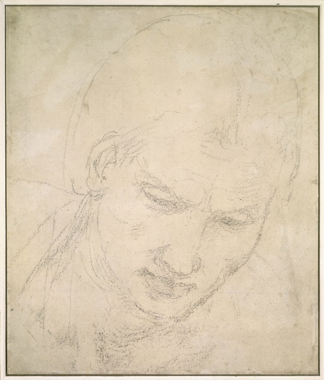 Studie van een Hoofd door Michelangelo Buonarroti