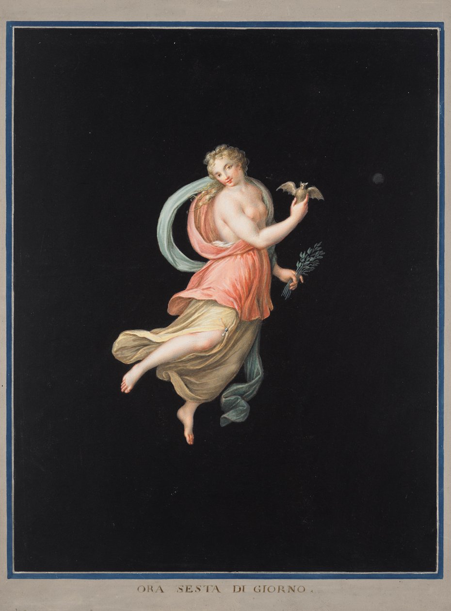 Vrouwelijke allegorie van de nacht door Michelangelo Maestri