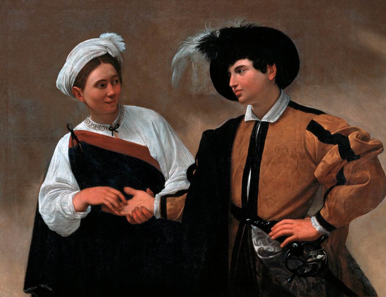 Veel Geluk, 1595 door Michelangelo Merisi Caravaggio