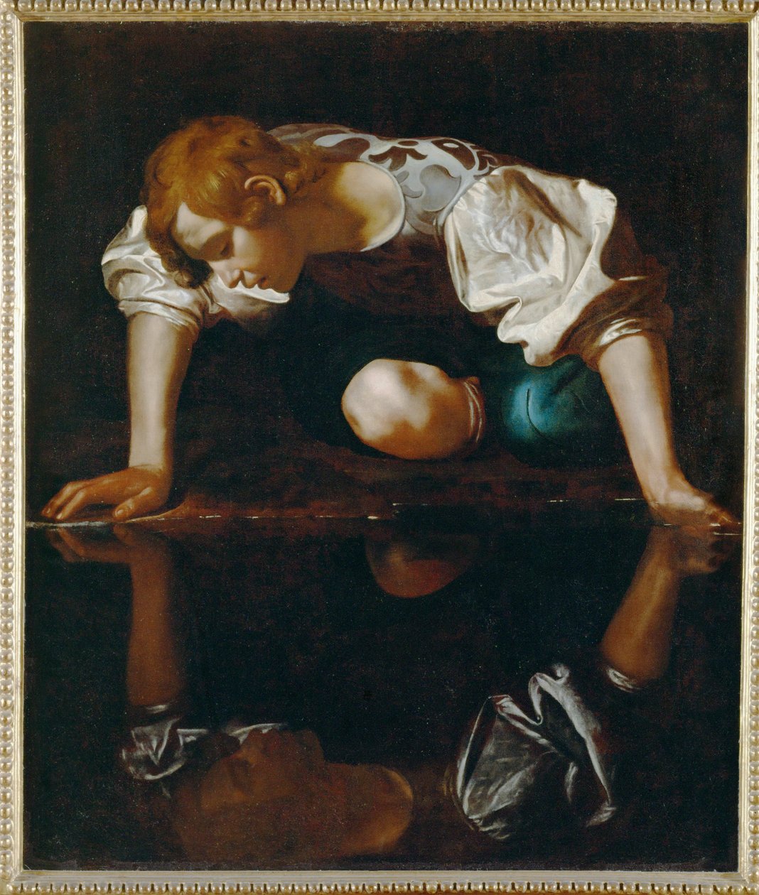 Narcissus (olieverf op doek) door Michelangelo Merisi da Caravaggio