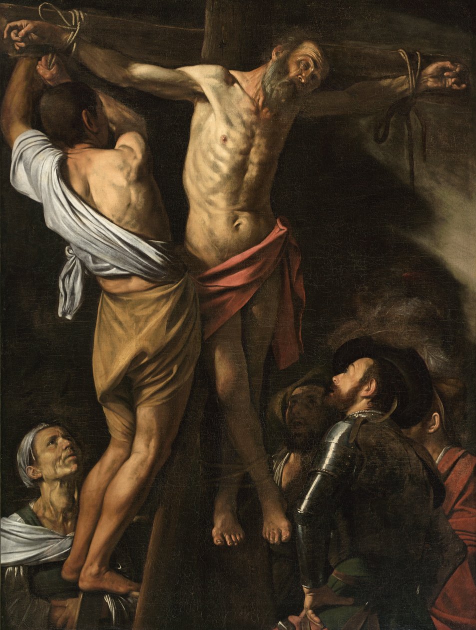 De kruisiging van Sint Andreas, 1606-07 door Michelangelo Merisi da Caravaggio