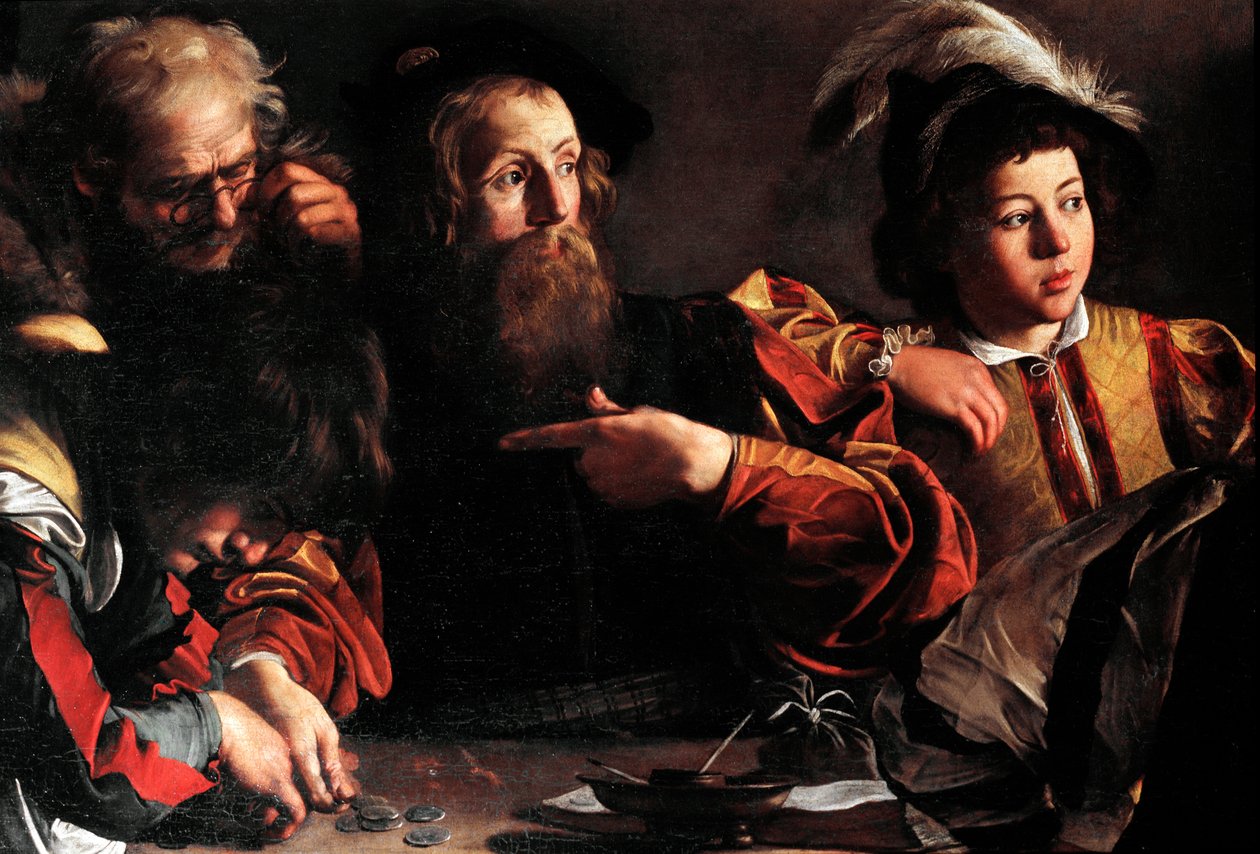 De Roeping van Sint-Mattheüs door Michelangelo Merisi da Caravaggio