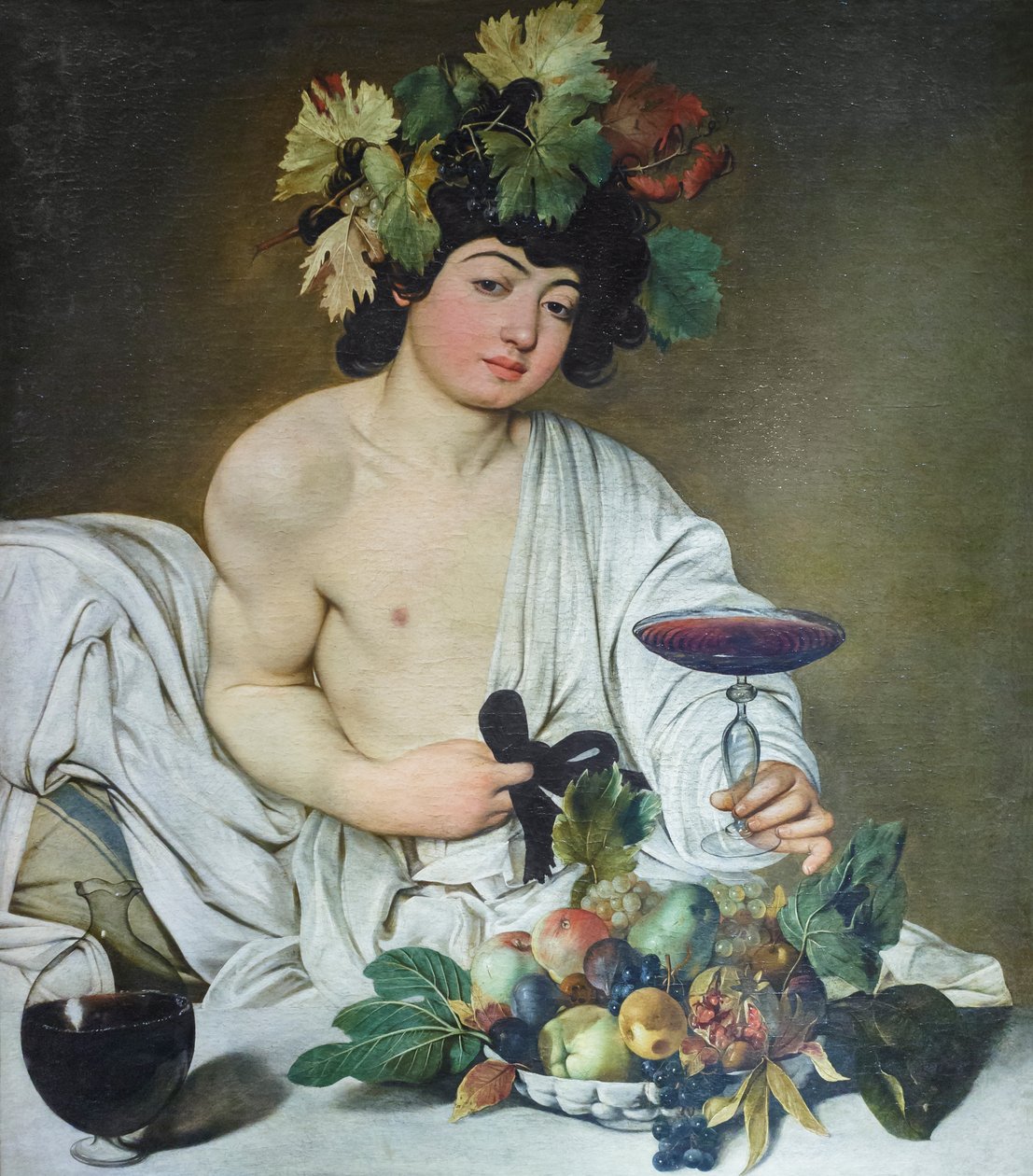 De jonge Bacchus, circa 1596 door Michelangelo Merisi da Caravaggio