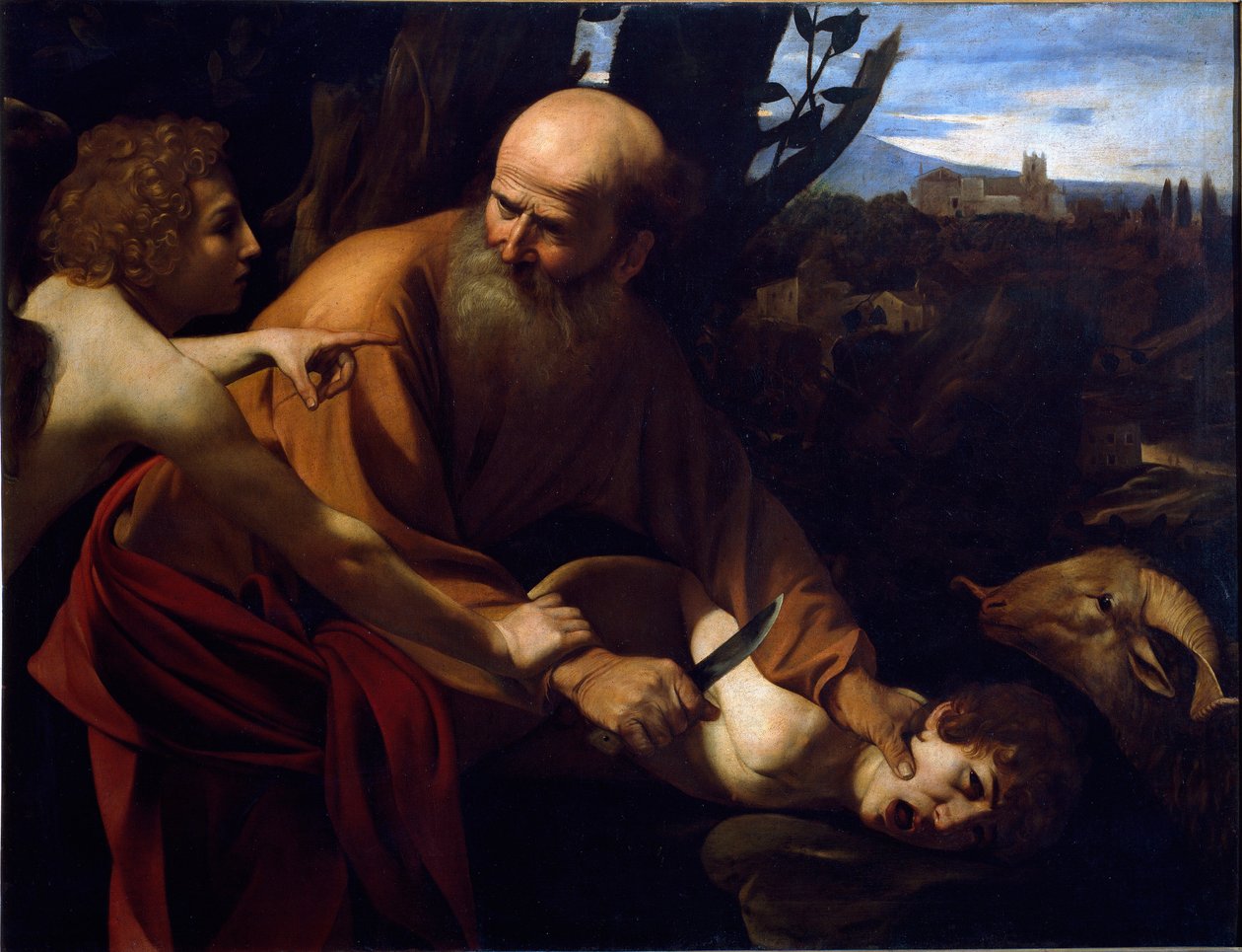 Het offer van Isaac door Michelangelo Merisi da Caravaggio