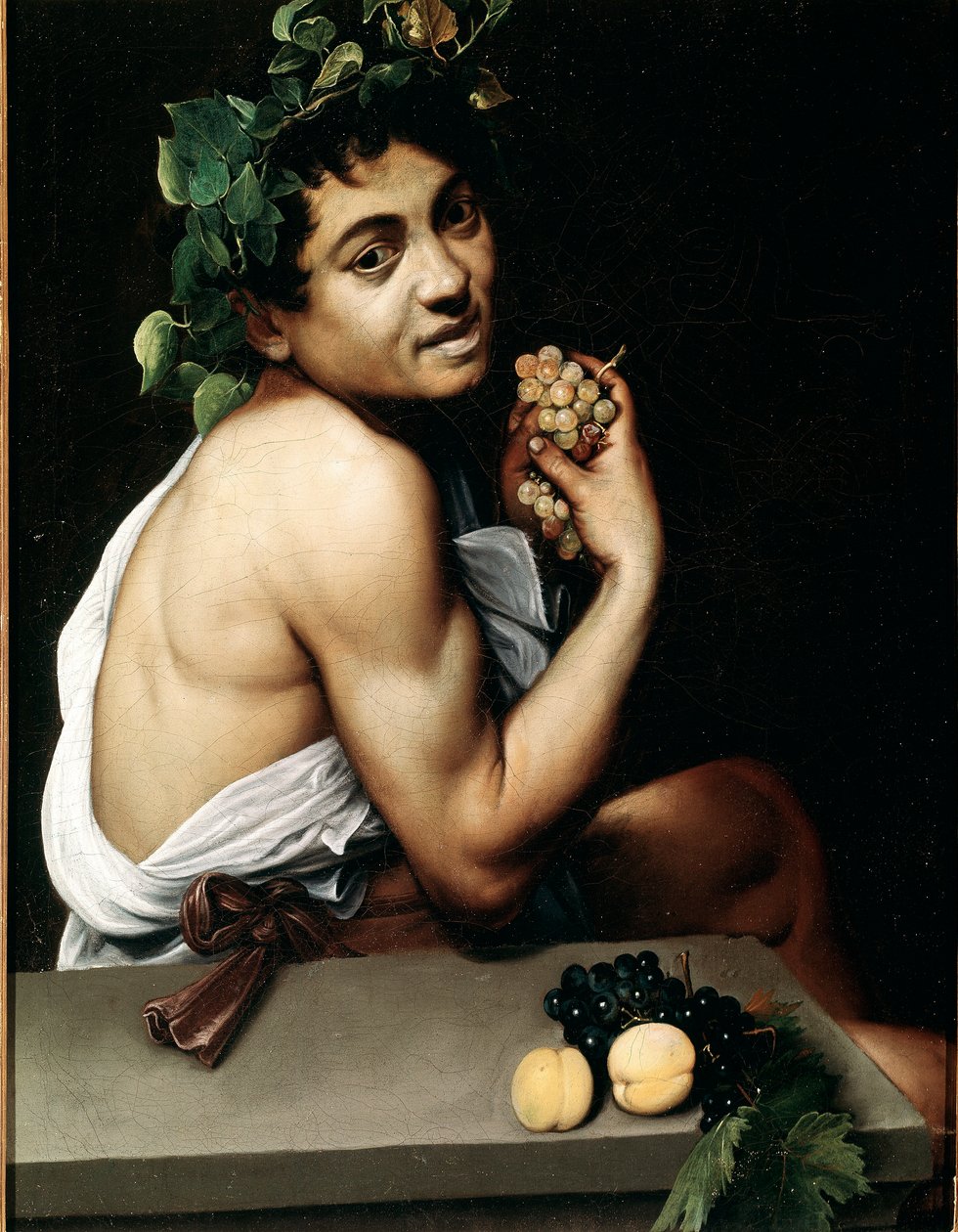 De jonge Bacchus door Michelangelo Merisi da Caravaggio