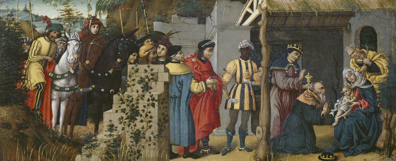 Aanbidding der Wijzen, c.1500-10 door Michelangelo di Pietro Mencherini
