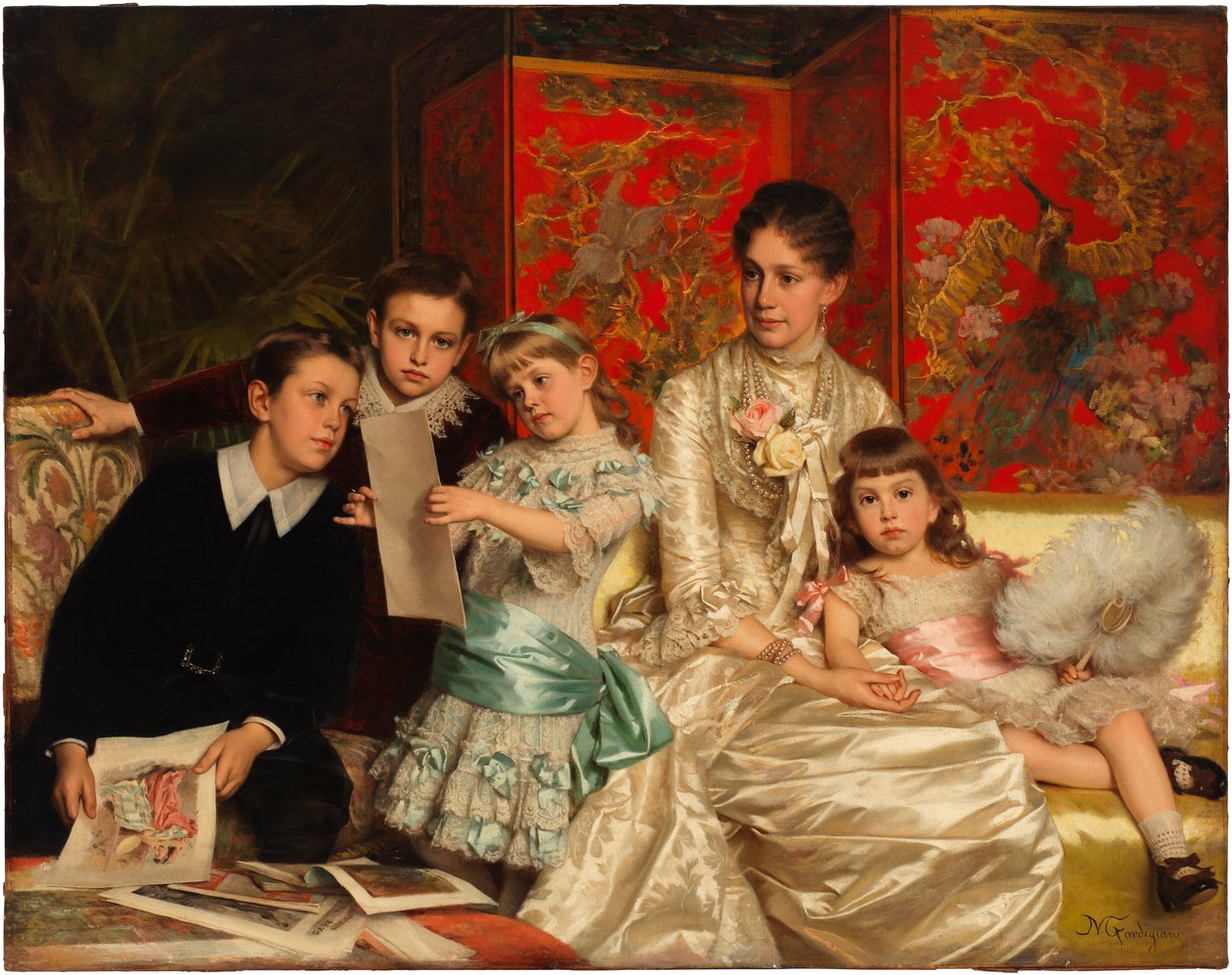 Familiegroep door Michele Gordigiani