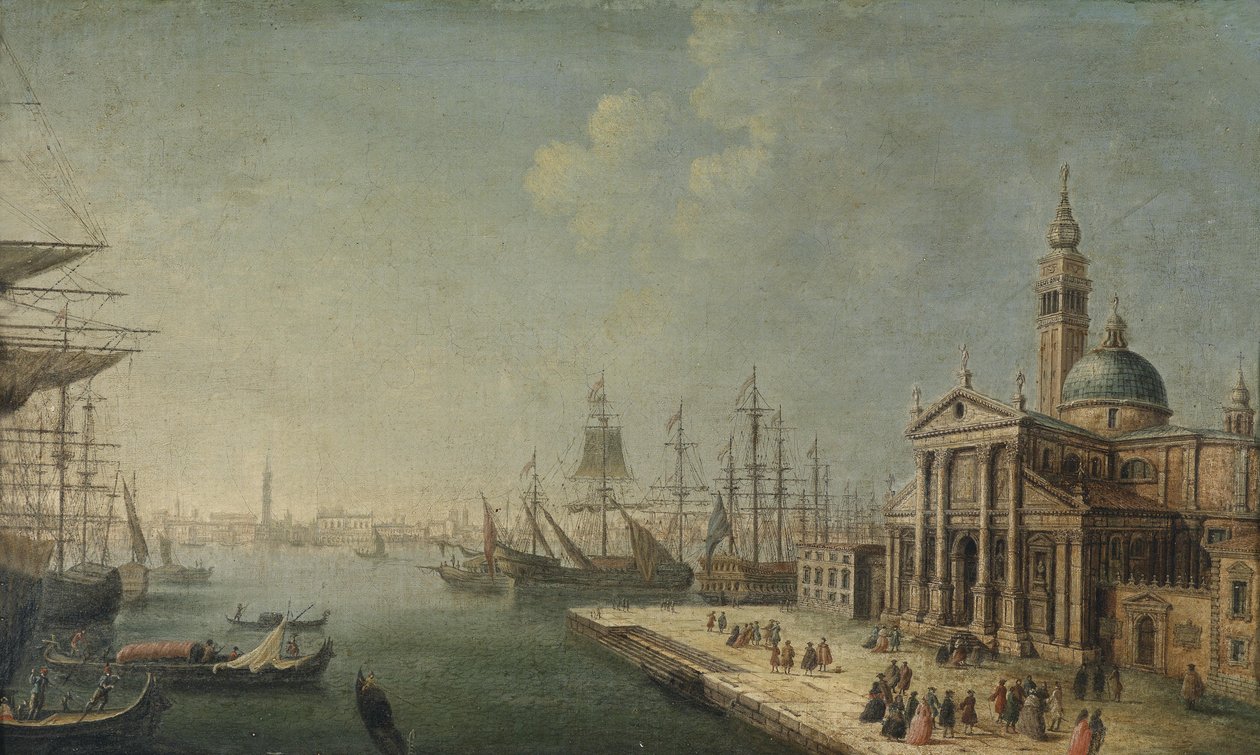 Een Uitzicht op het Bacino di San Marco vanaf de Kerk en het Eiland van San Giorgio Maggiore door Michele Marieschi