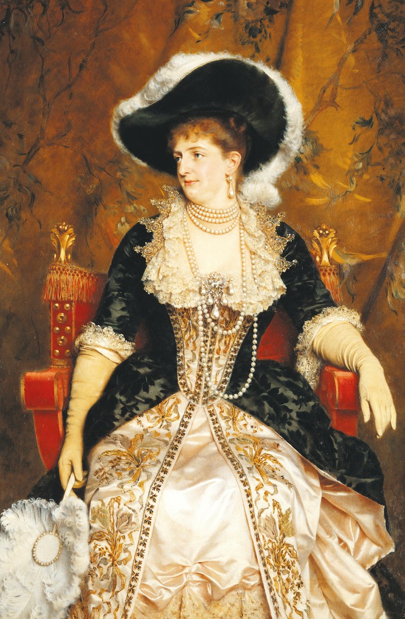 Portret van Margherita van Savoye door Michele Gordigiani