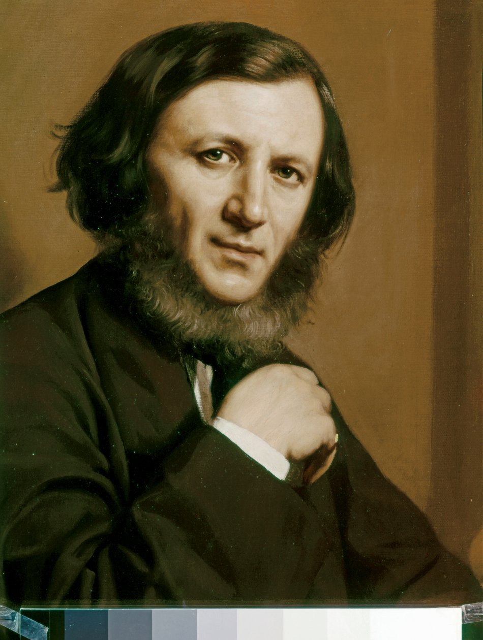 Robert BROWNING, Portret detail door Michele Gordigiani
