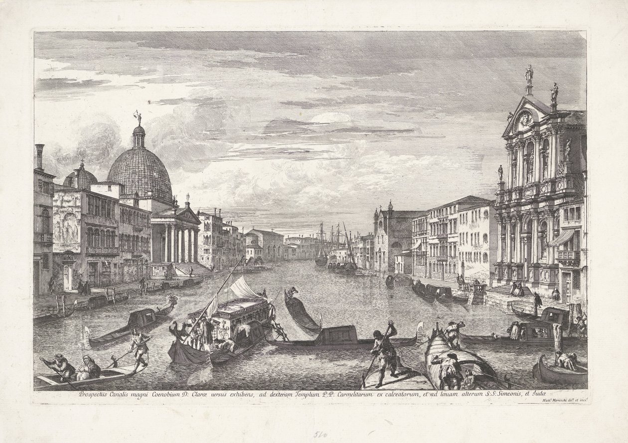 Canal Grande te Venetië door Michele Marieschi