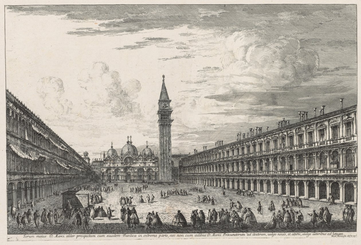 Gezichten van Venetië: Piazza S. Marco door Michele Marieschi