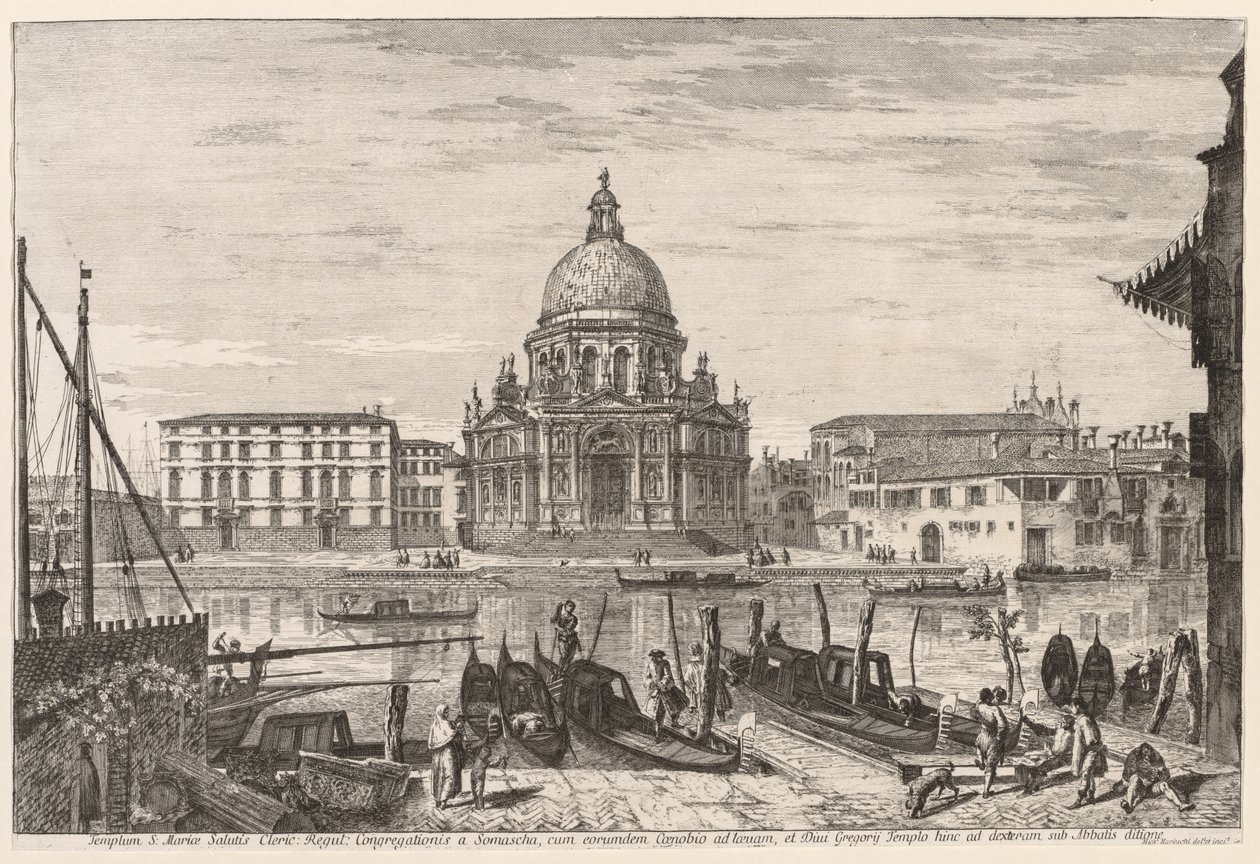 Gezichten op Venetië: S. M. Della Salute, 1741 door Michele Marieschi