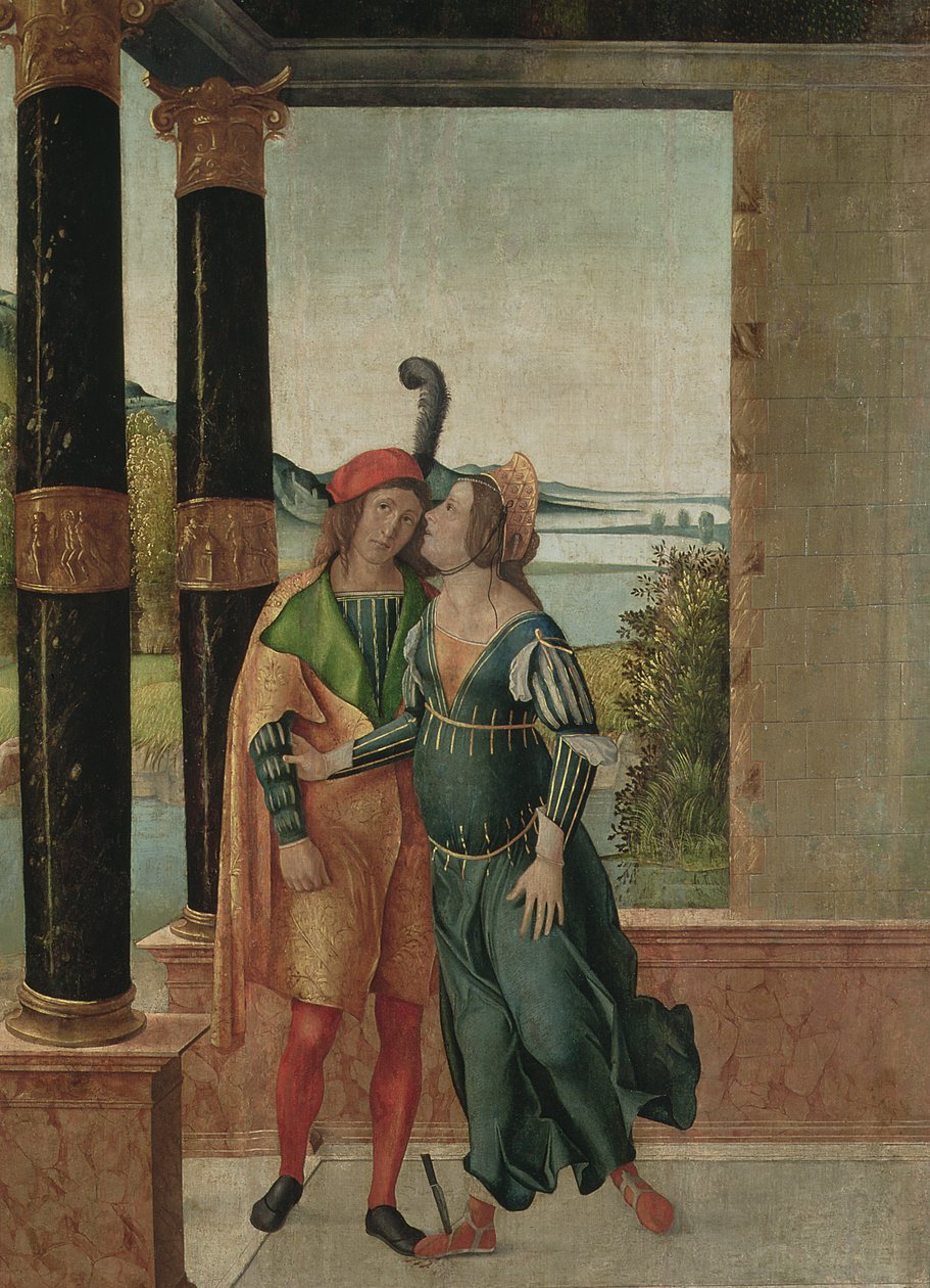 Brutus en Portia, ca. 1500-50 door Michelle da Verona