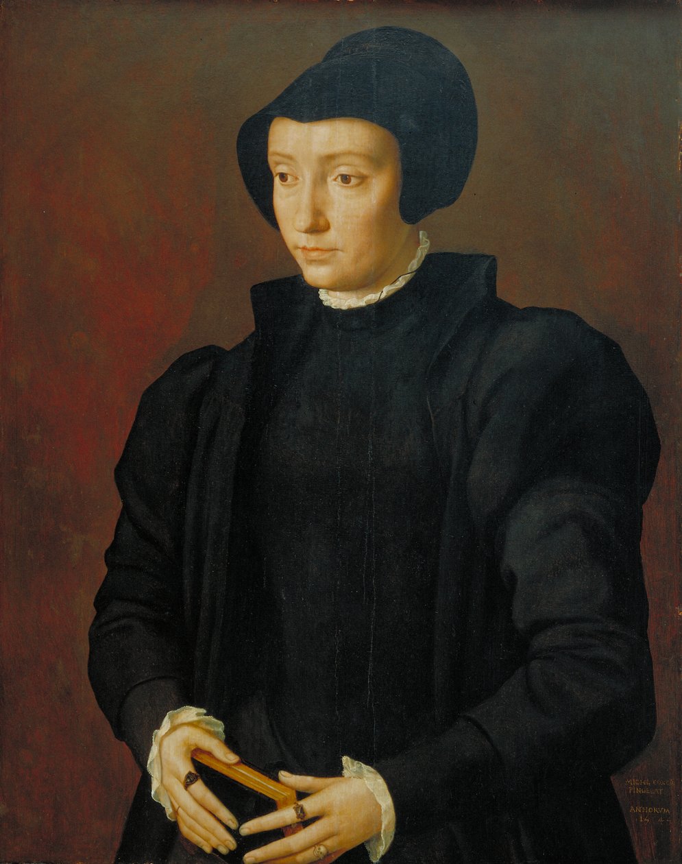 Portret van Christina van Denemarken, 1545 door Michiel I Coxie or Coxcie