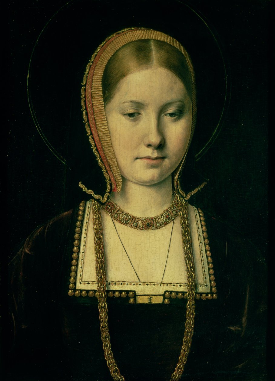 Portret van een vrouw, mogelijk Catherine van Aragon door Michiel Sittow