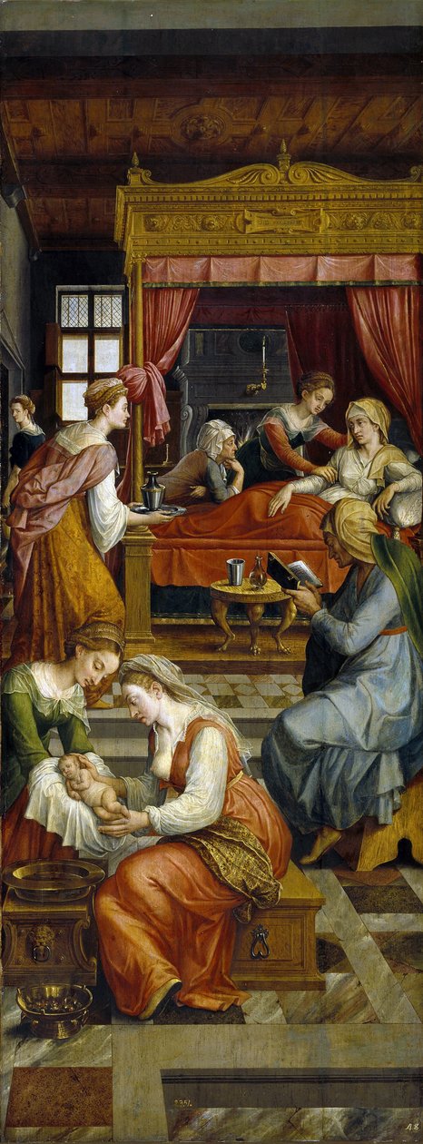 De Geboorte van de Maagd door Michiel I Coxie or Coxcie