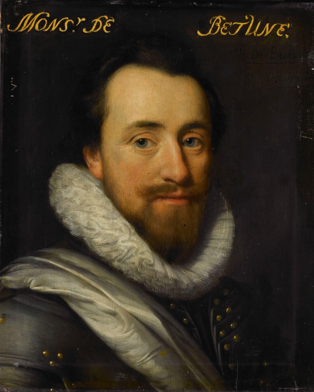 Portret van Syrius de Bethune, Heer van Cogni, Mareuil, le Beysel, Toulon, Conegory en Chastillon door Michiel Jansz van Mierevelt (workshop of)