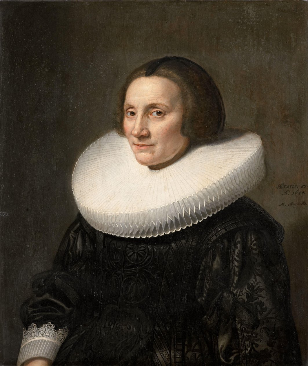 Portret van Caecilia van Beresteyn (1589-1661) door Michiel Jansz van Mierevelt