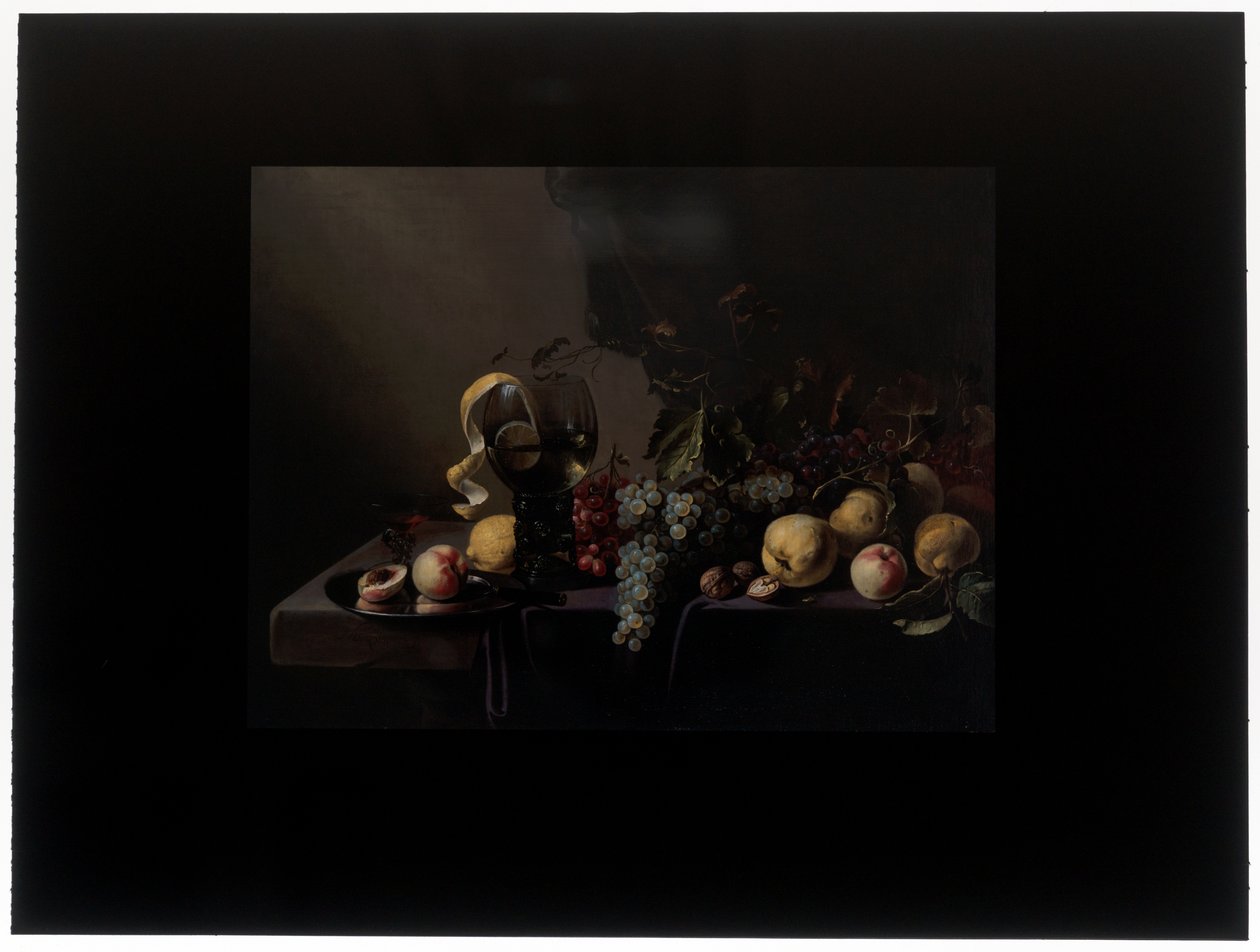 Stilleven met fruit en druiven door Michiel Simons