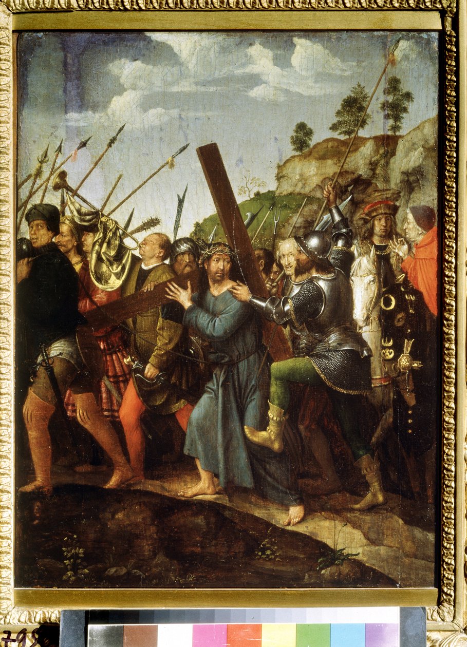 Christus draagt het kruis door Michiel Sittow