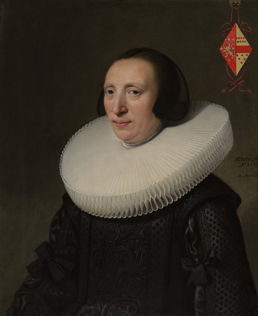 Margaretha van Clootwijk geboren rond 1580-81, overleden 1662, Vrouw van Jacob van Dalen, 1639 door Michiel Jansz van Mierevelt