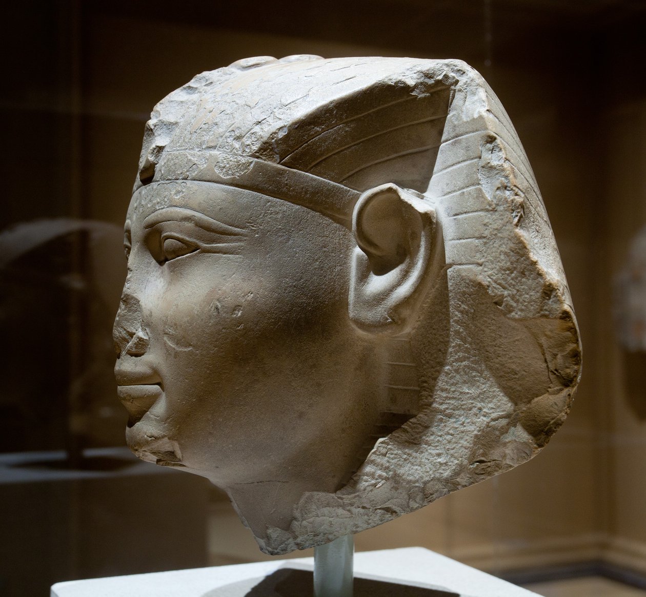Hoofd van een koning, Mogelijk Seankhkare Mentuhotep III, ca. 2000-1988 v.Chr. door Middle Kingdom Egyptian