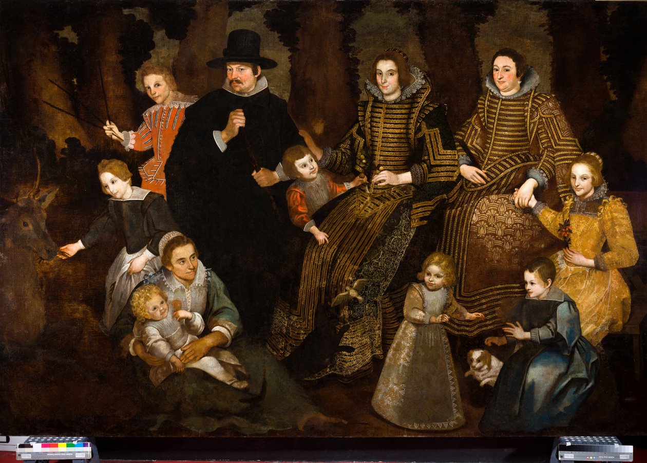 Portret van de familie Rocca door Miguel (c.1612 47) (attr.to) Manrique