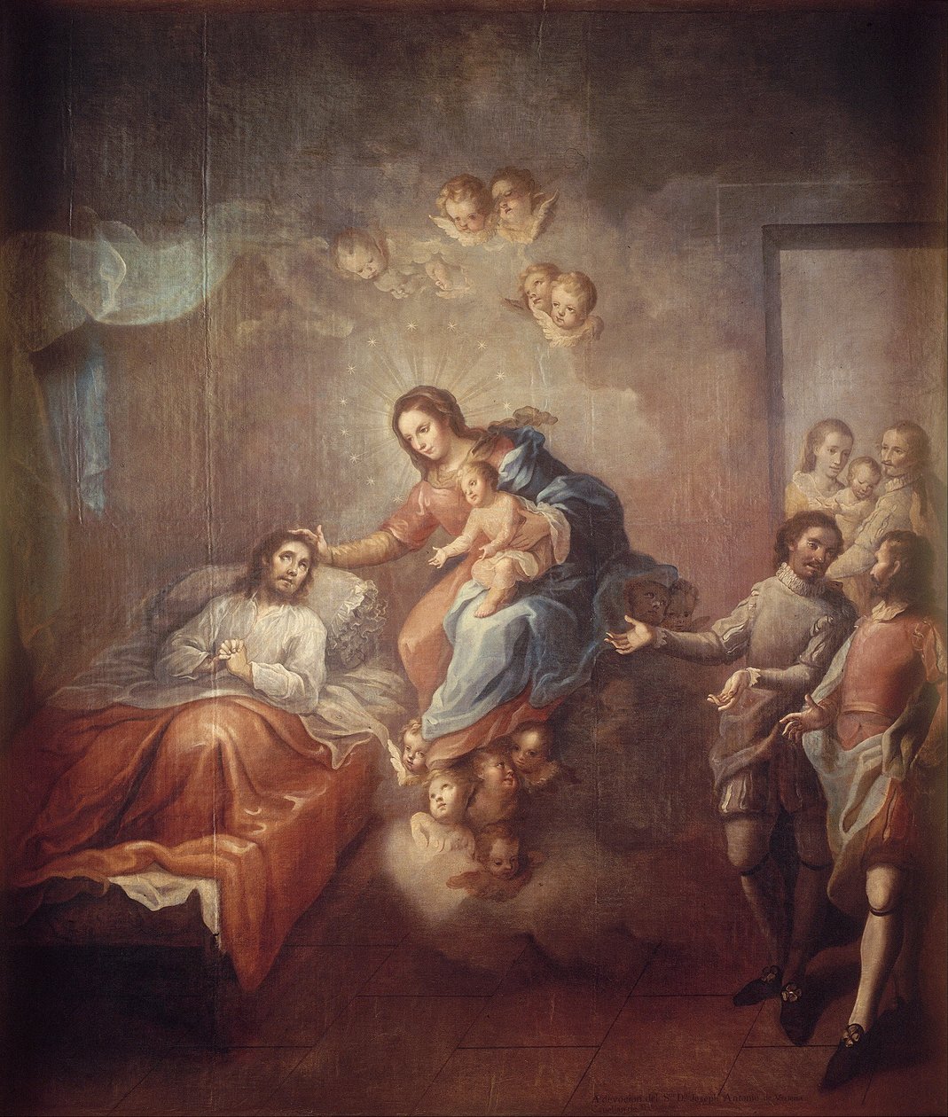 De bekering van Sint Ignatius van Loyola door Miguel Cabrera